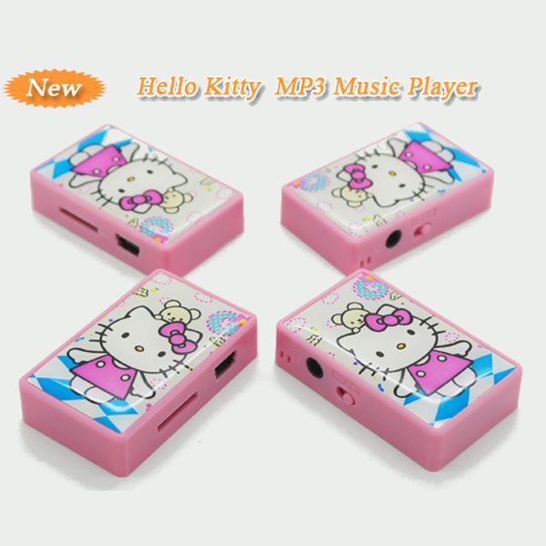 Image of Plastic mini MP3 Player *microSD* *Hello Kitty* *BULK* (IT9950)
